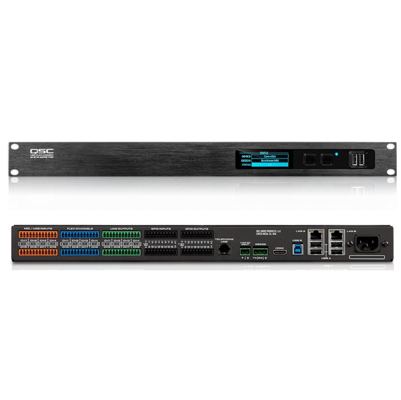 QSC代理 CORE 110f-v2数字音频处理器，12进12出或16进8出